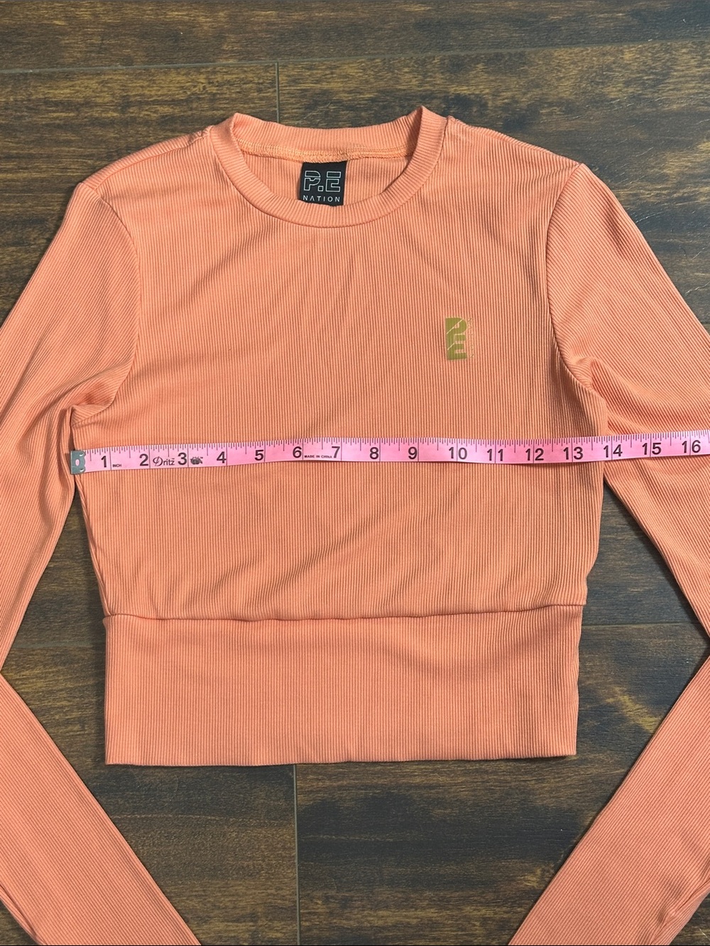 P.E Nation Free Play Rib Crop LS Peach M 🍑 - Picture 4 of 7